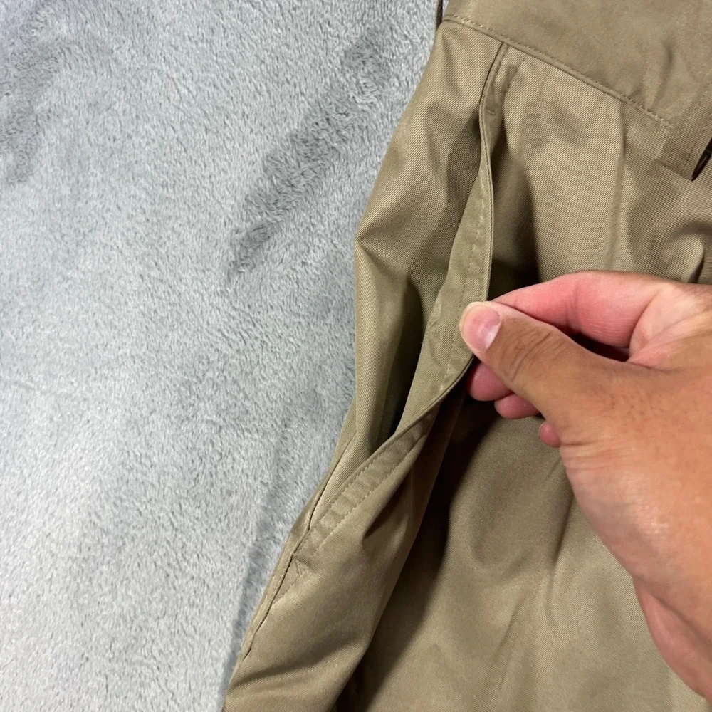 NIKE Golf Pants Mens 34x32 Khaki Good Dri-FIT Flat Front Trousers 472532-235 - Picture 6 of 16